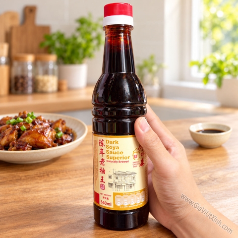 HẮC XÌ DẦU QUẢNG TRƯỜNG THÁI 640ML - DARK SOYA SAUCE SUPERIOR KWONG CHEONG THYE