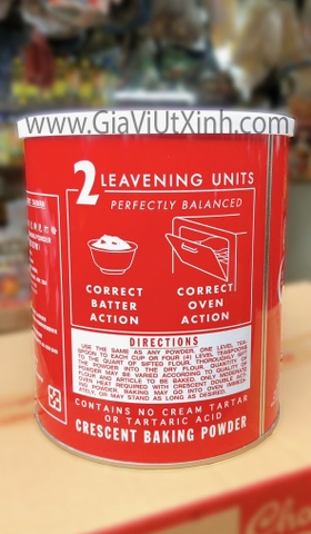 BỘT NỔI CRESCENT BAKING POWDER 2,7KG - BỘT NỔI MỸ - BỘT NỞ MỸ