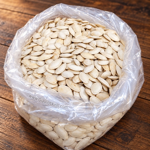 HẠT BÍ TRẮNG RANG NGUYÊN VỎ 1KG – HẠT BÍ ĂN LIỀN LOẠI NGON