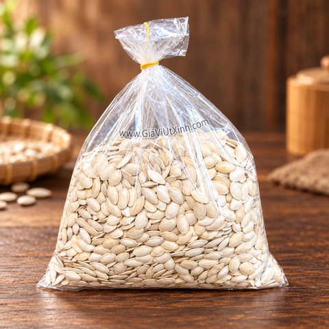 HẠT BÍ TRẮNG RANG NGUYÊN VỎ 1KG – HẠT BÍ ĂN LIỀN LOẠI NGON