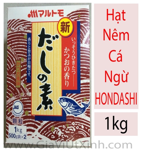 HẠT NÊM CÁ NGỪ HONDASHI MARUTOMO 1KG - HẠT NÊM NHẬT BẢN