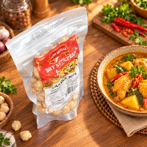 HẠT NẾN AUNT MICHELLE 500G – DRY NUTS, PEAS & BEANS CANDLE NUT WHOLE AUNT MICHELLE - HẠT LAI