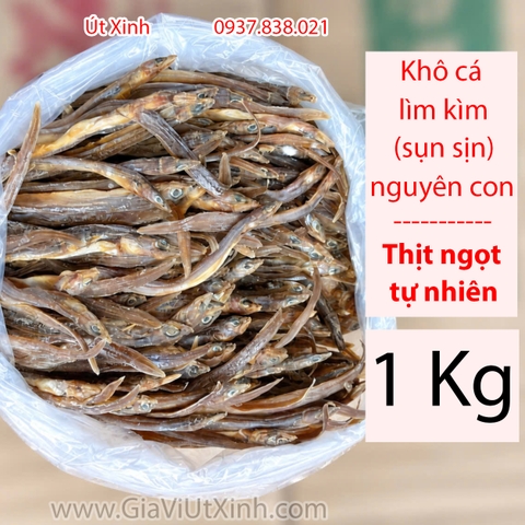 KHÔ CÁ LÌM KÌM (CÁ SỤN SỊN) NGUYÊN CON 1KG - CHIÊN GIÒN, TRỘN GỎI XOÀI