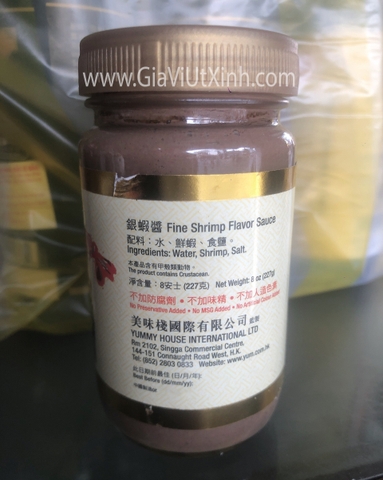 MẮM RUỐC HONG KONG YUMMY HOUSE 227G - FINE SHRIMP FLAVOR SAUCE