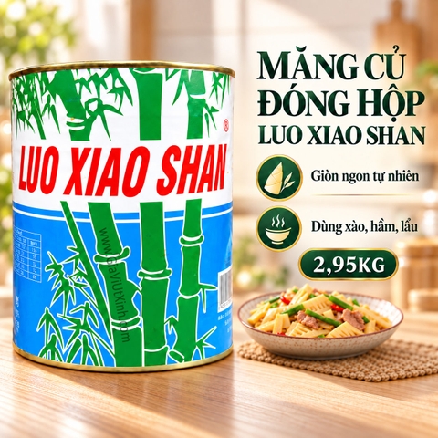 MĂNG CỦ ĐÓNG HỘP LUO XIAO SHAN 2,95KG – FRESH-TASTING WINTER BAMBOO SHOOTS