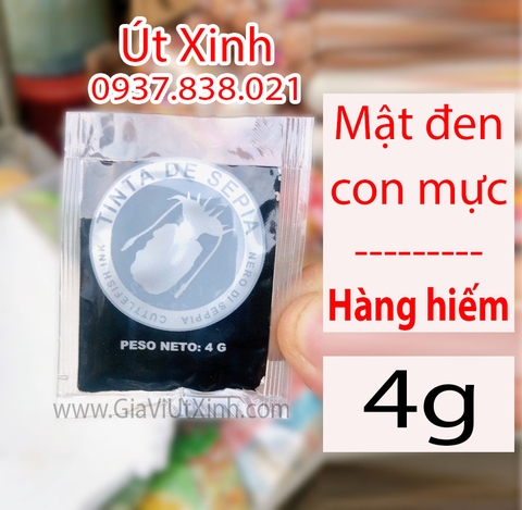 MẬT ĐEN CON MỰC 4G - TÚI MỰC - MẬT MỰC - CUTTLEFISH INK - TINTA DE SEPIA