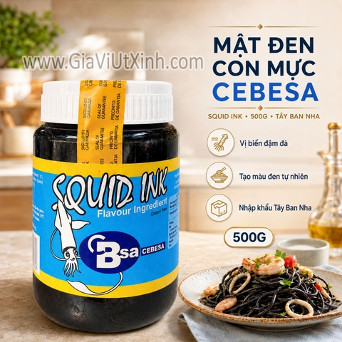 MẬT ĐEN CON MỰC CEBESA 500G - SQUID INK - TÂY BAN NHA