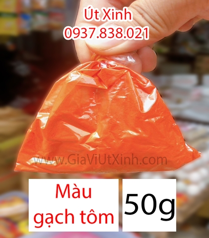MÀU GẠCH TÔM THỰC PHẨM 50G - ORANGE RED POWDER - MÀU BÚN RIÊU - MÀU GẠCH CUA