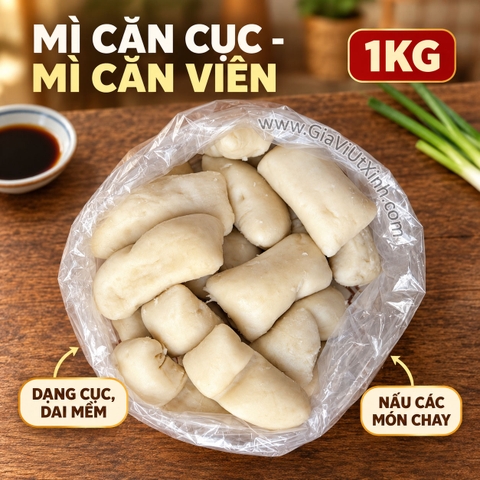 MÌ CĂN CỤC 1KG – MÌ CĂN VIÊN, NGUYÊN LIỆU NẤU MÓN CHAY