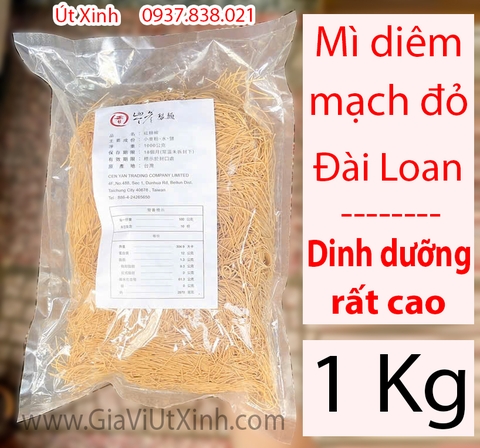 MÌ DIÊM MẠCH ĐỎ ĐÀI LOAN 1KG - MÌ RED QUINOA THƠM NGON, DINH DƯỠNG CAO
