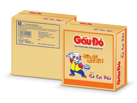MÌ GÀ SỢI PHỞ GẤU ĐỎ 63G - THÙNG 30 GÓI