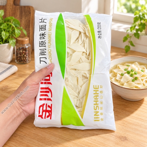 MÌ LÁT DAO CẮT JINSHAHE 200G - MÌ BẢN DẸT TRUNG QUỐC
