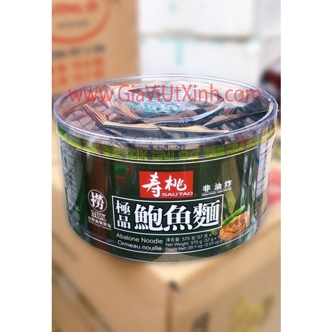 MÌ TRỨNG HONG KONG VỊ BÀO NGƯ SAUTAO 57G  (COMBO 10 GÓI) - MÌ VẮT HONG KONG VỊ BÀO NGƯ SAUTAO (COMBO 10 GÓI)