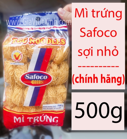 MÌ TRỨNG SAFOCO SỢI NHỎ 500G - SAFOCO EGG NOODLES 500G