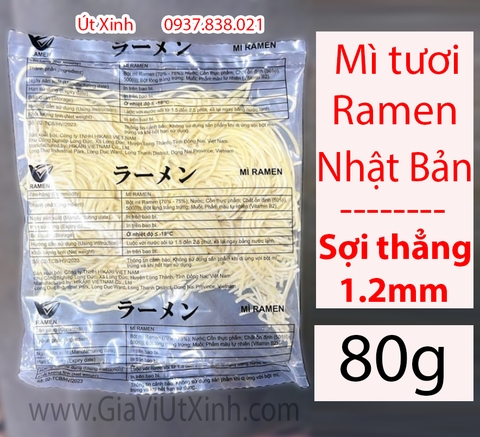 MÌ TƯƠI RAMEN NHẬT BẢN SỢI THẲNG (HIKARI) 1.2MM 80G