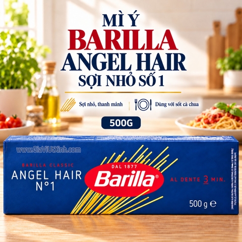 MÌ Ý BARILLA ANGEL HAIR SỢI NHỎ SỐ 1 500G – ANGEL HAIR PASTA NO.1