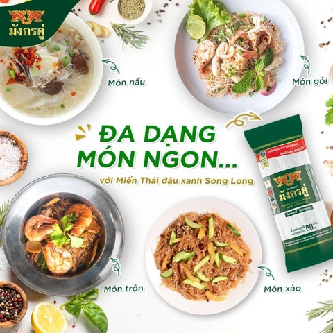 MIẾN THÁI ĐẬU XANH SONG LONG 40g - 80g - 200g - DOUBLE DRAGON BRAND BEAN VERMICELLI