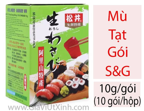 MÙ TẠT GÓI S&G 10G (10 GÓI/HỘP) - WASABI (10-PACK)