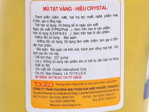 MÙ TẠT VÀNG CRYSTAL 227G