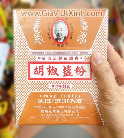 MUỐI TIÊU CAO CẤP ĐÀI LOAN HIỆU ÔNG GIÀ 600G - GRANDPA PREMIUM SALTED PEPPER POWDER