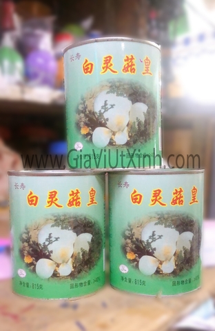 NẤM BẠCH LINH 815G/ LON - LONGEVITY BAILING MUSHROOM