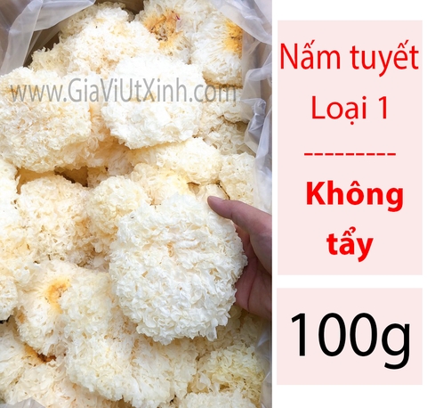 NẤM TUYẾT KHÔ 50G - 100G - NGÂN NHĨ - SNOW FUNGUS