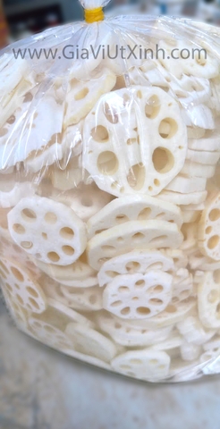 NGÓ SEN TƯƠI CẮT LÁT 1KG – GIÒN NGỌT, LÀM GỎI, NẤU CANH