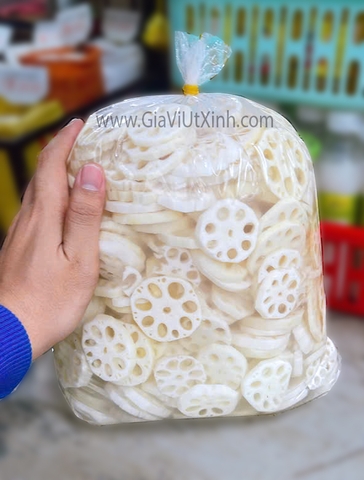 NGÓ SEN TƯƠI CẮT LÁT 1KG – GIÒN NGỌT, LÀM GỎI, NẤU CANH