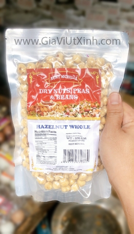 NHÂN HẠT PHỈ NGUYÊN HẠT AUNT MICHELLE 500G - DRY NUTS, PEAS & BEAN HAZELNUT WHOLE  AUNT MICHELLE