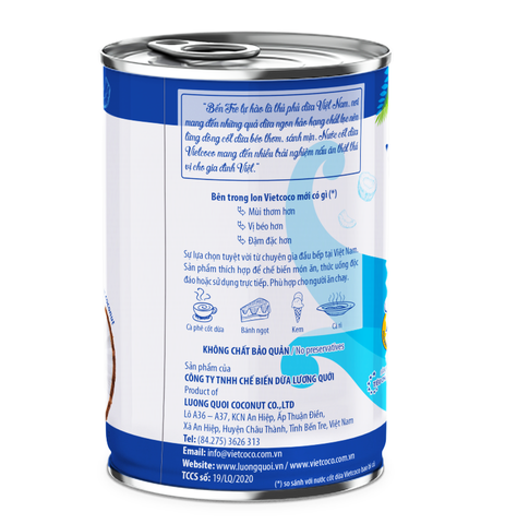 NƯỚC CỐT DỪA TƯƠI VIETCOCO 400ML