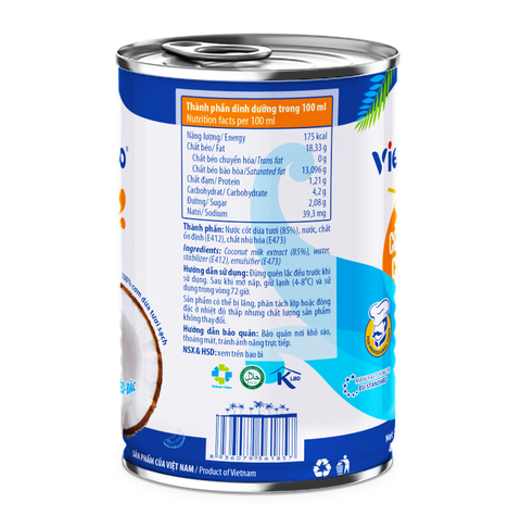 NƯỚC CỐT DỪA TƯƠI VIETCOCO 400ML