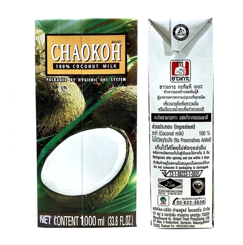NƯỚC CỐT DỪA THÁI LAN UHT CHAOKOH 1000ML