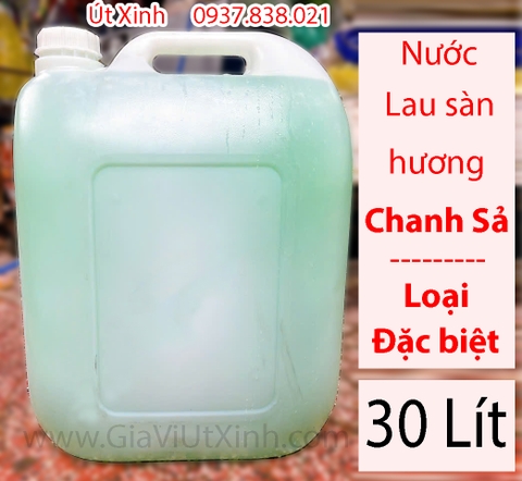 NƯỚC LAU SÀN HƯƠNG CHANH SẢ 30 LÍT - LEMONGRASS-SCENTED FLOOR CLEANER - NƯỚC LAU SÀN CAN TO