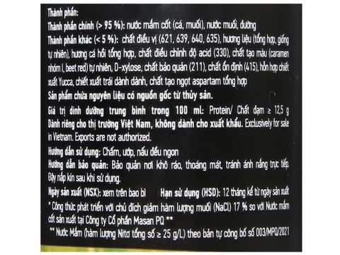 NƯỚC MẮM CHIN-SU CÁ HỒI 500ML