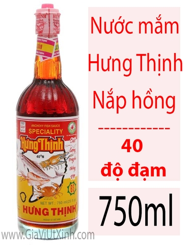 NƯỚC MẮM HƯNG THỊNH 40 ĐỘ 750ML - 40N FISH SAUCE