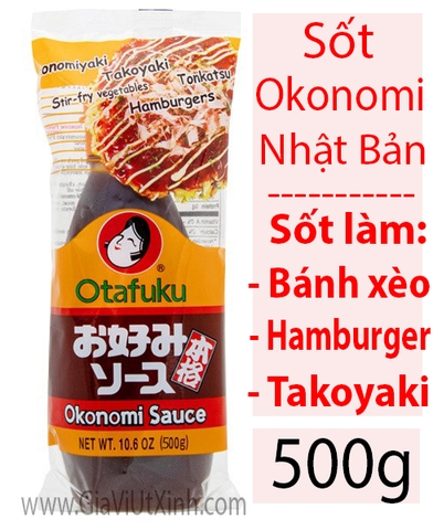 NƯỚC SỐT OKONOMI OTAFUKU 500G - SỐT LÀM BÁNH XÈO NHẬT BẢN + TAKOYAKI