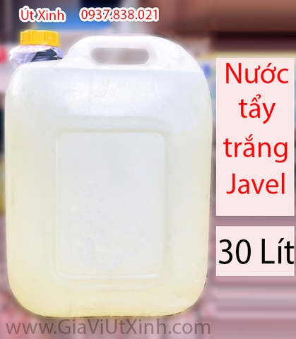 NƯỚC TẨY TRẮNG JAVEL 30 LÍT - SIÊU TRẮNG - TẨY QUẦN ÁO, KHỬ MÙI, DIỆT KHUẨN