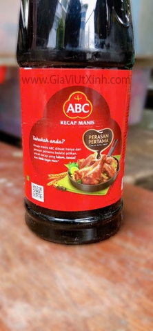 NƯỚC TƯƠNG NGỌT KECAP MANIS ABC INDONESIA 600ML - HẮC XÌ DẦU KICAP