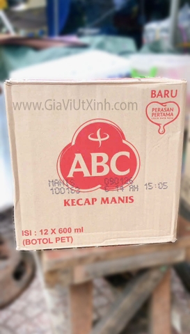 NƯỚC TƯƠNG NGỌT KECAP MANIS ABC INDONESIA 600ML - HẮC XÌ DẦU KICAP