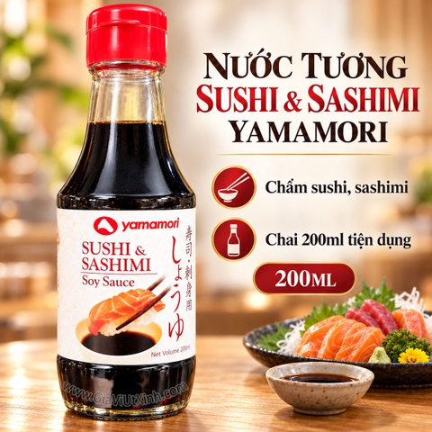 NƯỚC TƯƠNG SUSHI & SASHIMI YAMAMORI 200ML – SUSHI & SASHIMI SOY SAUCE