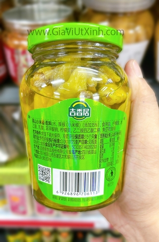 ỚT TRÁI NGÂM VÂN NAM TRUNG QUỐC 350G - JIXIANGJU CHINESE PICKLED CHILI PEPPERS