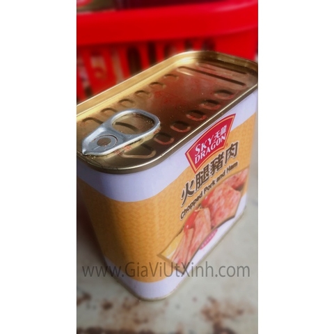 PATE THỊT HEO ĐÓNG HỘP HONG KONG 340G - SKY DRAGON CHOPPED PORK AND HAM