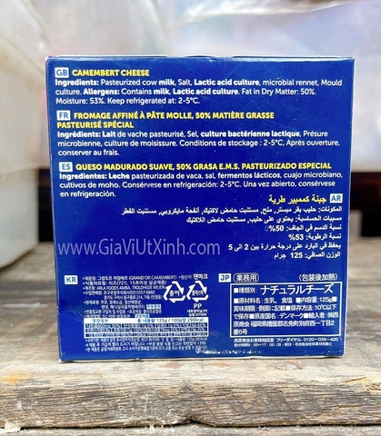 PHÔ MAI CAMEMBERT GRAND'OR 125G - GRAND'OR CAMEMBERT CHEESE - PHÔ MAI HÀ LAN