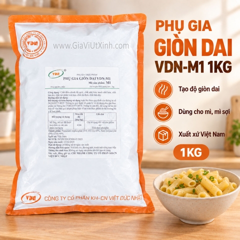 PHỤ GIA GIÒN DAI VDN-M1 1KG VIỆT ĐỨC NHẬT – DÙNG CHO MÌ, NUI