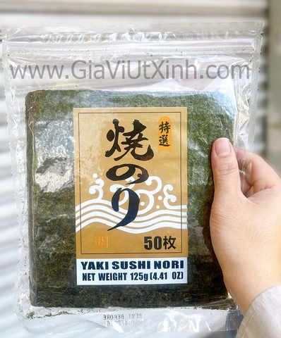 RONG BIỂN SUSHI NHẬT BẢN 125G 50 LÁ - RONG BIỂN CUỘN CƠM, KIMBAP - RONG BIỂN NƯỚNG AKURUHI