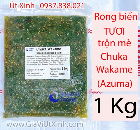 RONG BIỂN TƯƠI SALAD TRỘN MÈ 1KG - CHUKA WAKAME AZUMA