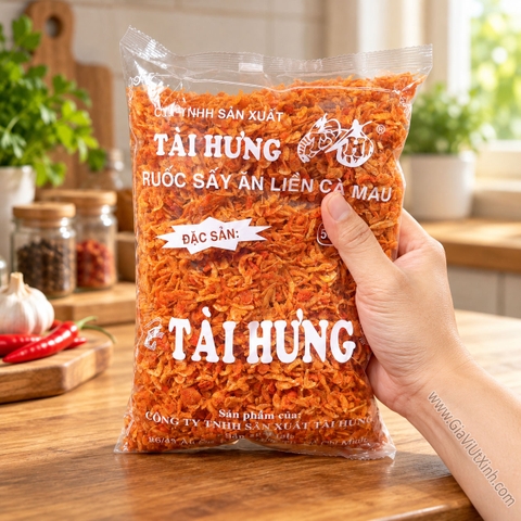 RUỐC SẤY ĂN LIỀN TÀI HƯNG 500G – TÉP KHÔ CÀ MAU LOẠI NGON ĐẶC BIỆT