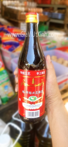 RƯỢU HOA TIÊU THIỆU HƯNG NHÃN ĐỎ 500ML - RƯỢU NẤU ĂN - PAGODA BRAND HUADIAO