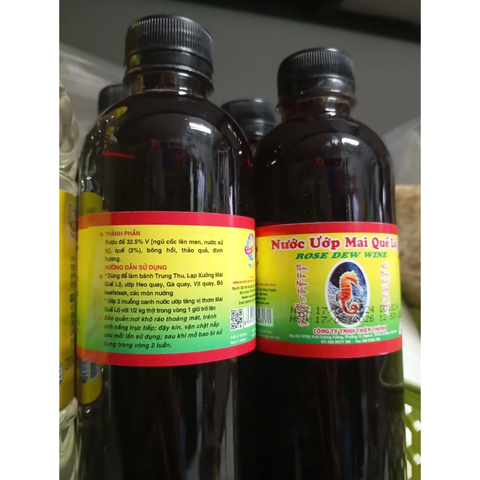 RƯỢU MAI QUẾ LỘ HẢI MÃ 500ML - ROSE DEW WINE