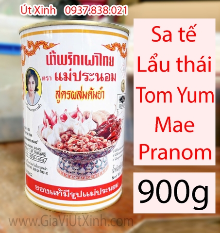 SA TẾ LẨU THÁI TOM YUM PASTE HIỆU MAE PRANOM 900G - 3KG - CHILLI IN OIL FOR TOM YUM